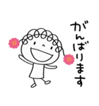 前向き☆花リボン（個別スタンプ：30）