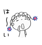 前向き☆花リボン（個別スタンプ：36）