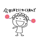 前向き☆花リボン（個別スタンプ：38）