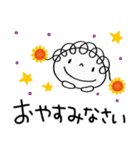 前向き☆花リボン（個別スタンプ：40）