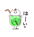 動く猫！ぺけとまゆげ6【夏バージョン！】（個別スタンプ：4）