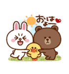 サクッと長～く使える❤BROWN ＆ FRIENDS（個別スタンプ：1）