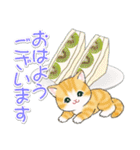 まんまるチビ猫たちと夏スイーツ（個別スタンプ：1）