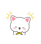 夏のしろにゃんこスタンプ（個別スタンプ：8）