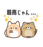 飛び出す！ふてぶてしばいぬ＆キジトラ猫 2（個別スタンプ：2）