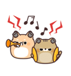 飛び出す！ふてぶてしばいぬ＆キジトラ猫 2（個別スタンプ：7）