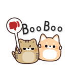 飛び出す！ふてぶてしばいぬ＆キジトラ猫 2（個別スタンプ：8）