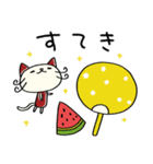 夏☆ねこのバンスキー（個別スタンプ：22）