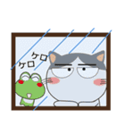 ハチワレ猫★動物パペット大集合 再び（個別スタンプ：34）