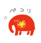 花色☆ゾウのパレット（個別スタンプ：4）