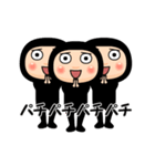 黒タイツのアニメ顔（個別スタンプ：16）