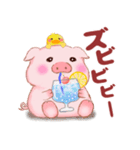 Butaさんの夏（個別スタンプ：17）