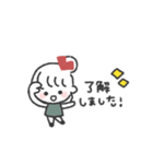 おだんごGIRL◎あいさつスタンプ #2（個別スタンプ：3）