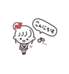 おだんごGIRL◎あいさつスタンプ #2（個別スタンプ：13）