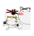 三毛猫×ハチワレ×LINEスタンプの日（個別スタンプ：16）