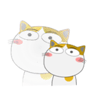 三毛猫×ハチワレ×LINEスタンプの日（個別スタンプ：37）