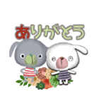 背景が動く▶️絵画風な垂れ耳わんこ（個別スタンプ：2）