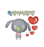 背景が動く▶️絵画風な垂れ耳わんこ（個別スタンプ：12）