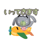 背景が動く▶️絵画風な垂れ耳わんこ（個別スタンプ：17）