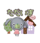 背景が動く▶️絵画風な垂れ耳わんこ（個別スタンプ：18）
