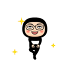 黒タイツの【名無し】メガネ（個別スタンプ：7）