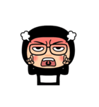黒タイツの【名無し】メガネ（個別スタンプ：14）