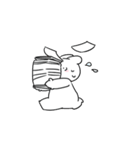 すこぶる動くちびウサギ【お仕事編】（個別スタンプ：1）