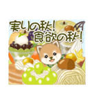 よちよち豆柴 おいしい秋（個別スタンプ：21）