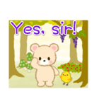 なかよしクマぴよ 秋の森(英語版)（個別スタンプ：2）