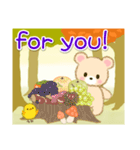 なかよしクマぴよ 秋の森(英語版)（個別スタンプ：6）