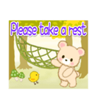 なかよしクマぴよ 秋の森(英語版)（個別スタンプ：7）