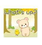 なかよしクマぴよ 秋の森(英語版)（個別スタンプ：8）