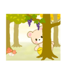 なかよしクマぴよ 秋の森(英語版)（個別スタンプ：9）