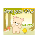 なかよしクマぴよ 秋の森(英語版)（個別スタンプ：11）