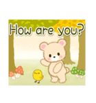 なかよしクマぴよ 秋の森(英語版)（個別スタンプ：12）