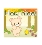なかよしクマぴよ 秋の森(英語版)（個別スタンプ：13）