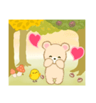 なかよしクマぴよ 秋の森(英語版)（個別スタンプ：14）
