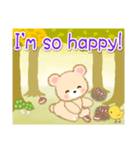 なかよしクマぴよ 秋の森(英語版)（個別スタンプ：16）