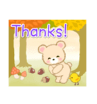 なかよしクマぴよ 秋の森(英語版)（個別スタンプ：17）