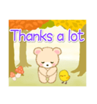なかよしクマぴよ 秋の森(英語版)（個別スタンプ：18）