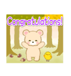 なかよしクマぴよ 秋の森(英語版)（個別スタンプ：19）