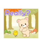 なかよしクマぴよ 秋の森(英語版)（個別スタンプ：20）