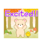 なかよしクマぴよ 秋の森(英語版)（個別スタンプ：21）
