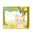 なかよしクマぴよ 秋の森(英語版)（個別スタンプ：22）