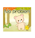 なかよしクマぴよ 秋の森(英語版)（個別スタンプ：23）