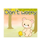 なかよしクマぴよ 秋の森(英語版)（個別スタンプ：30）