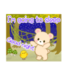 なかよしクマぴよ 秋の森(英語版)（個別スタンプ：37）