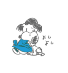 動く♪スヌーピー（ゆるだらスケッチ）（個別スタンプ：4）
