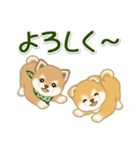 よちよち豆柴兄弟 大きなお返事（個別スタンプ：17）
