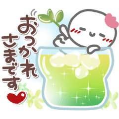 [LINEスタンプ] はーい！白玉です4❤挨拶・お天気